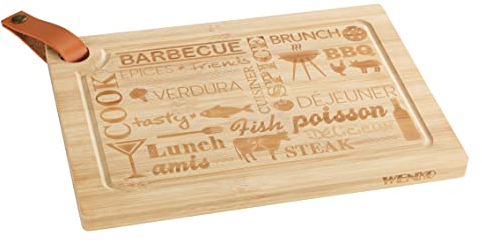 Wenko 53068100 Steak Chopping Board, Bamboo, 33 x 2 x 23 cm, Brown