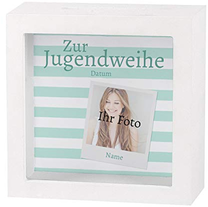 Striefchen® Spardose zur Jugendweihe mit Namen als Geldgeschenk Foto