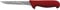 Starrett Professional Stainless Steel Narrow Straight Boning Knives 6-inch (150mm), Red