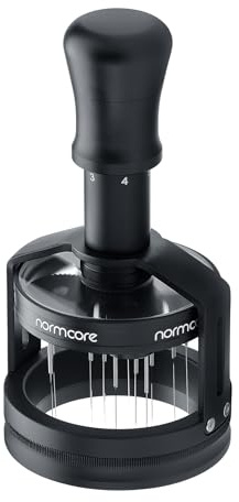 Normcore 58 mm Planeten-Nadelverteiler-Werkzeug V3, Espresso-WDT-Werkzeug mit Magnetfuß, verstellbarer Tiefe, Kaffeerührer für präzise Puck-Vorbereitung, 60 Ersatznadeln im Lieferumfang enthalten