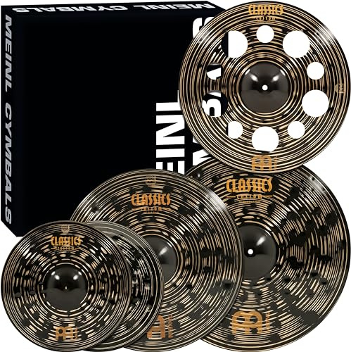 Meinl Cymbals Classics Custom Dark Complete Box Set for Drums, 4-pc 15/18/20/22-inch, Made in Germany (CCD502+18)