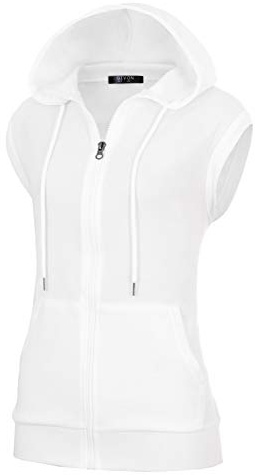 GIVON Damen Givon Casual Comfort Short-Sleeve Zip Hoodie Kapuzenpullover