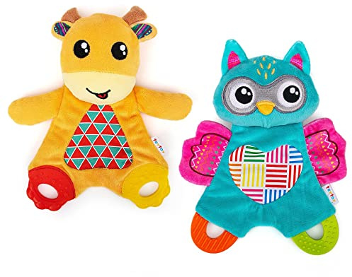 teytoy Crinkle Toys for Baby,2 Pcs Baby Teething Sensory Toys