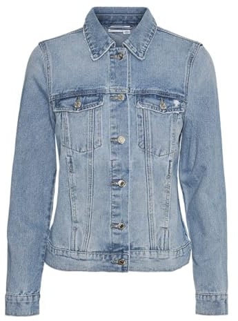 VERO MODA Damen Jacke 10279789 Light Blue Denim S