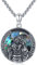 Heiliger Christophorus Kette Damen Herren Halskette 925 Sterling Silber Heiliger Christophorus Anhänger Halskette Jesus Religiöse Medaille Schmuck Geschenke für Männer Ehemann Bruder