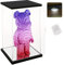 Nonemey Acryl Vitrine / Schaukasten mit LED Licht & Fernbedienung – staubdichte Display Case Box für Sammlerstücke,Figuren & Collectibles-Schwarz, 25x20x42cm