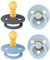 BIBS Colour Schnuller 4er-Pack, BPA-frei, Kirschform Nippel. Naturkautschuk/Latex, Hergestellt in Dänemark. 6-18 Monate (4er Pack), Baby Blue Colours