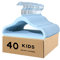 haweeli kleiderbügel Samtbügel für Baby-, Kleinkind- und Kinderkleidung und Mäntel Blau (29,5cm, 40er Set)