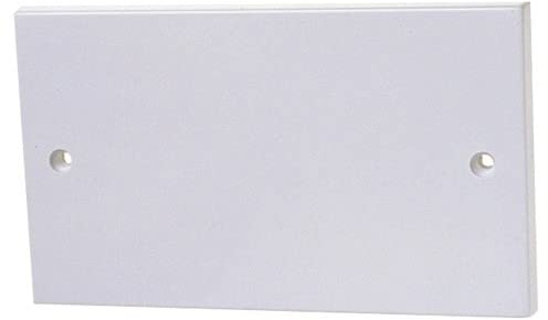 NCaan 2pk Double Blanking Plate, 2 Gang, White (Blanking Plate 2 Gang)