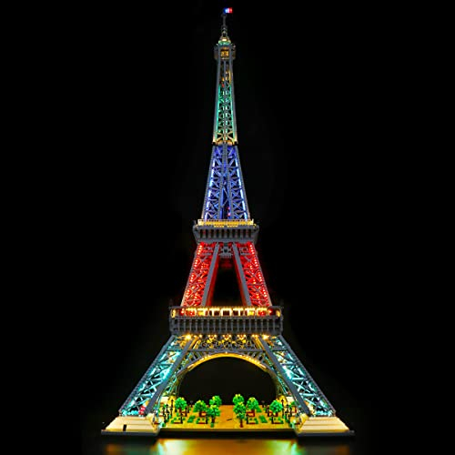 LocoLee Led Licht Set Kompatibel mit Lego Eiffel Tower 10307 (Kein Lego-Set), Led Beleuchtungs Set Compatible with Lego 10307 Eiffel Tower - Nur Lichter Set (Standard-Version)
