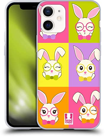 Head Case Designs Embaldosado Conejita de Sofie Caso Funda de Gel Suave Compatible con Apple iPhone 12 Mini