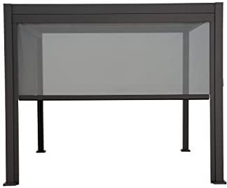 Decor Space Seitenrollo Frangisol für Pergola Bioklimatik mit Moskitonetz (Seite 4 m, Anthrazit)