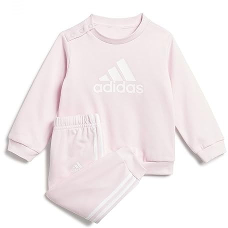 Adidas Badge of Sport French Terry Jogger, Unisex, Baby, Pink/Weiß, 6-9 Monate