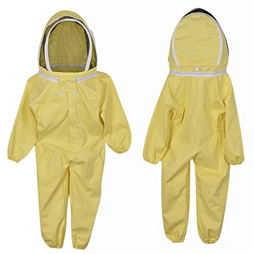 TYTOGE Imkeranzüge für Kinder, Atmungsaktives Imker-Outfit, Ganzkörper-belüftete Imkeranzüge für Kinder (M)
