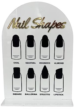 Nail Color Display Board Manicure Display, Acrylic Nail Display Stand for Nail Art Tool, Style A