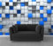 Tapete 3D Wandbild Schlichte Würfel Quadrate Fototapete 3D Effekt Vliestapete Wohnzimmer Schlafzimmer Wanddeko