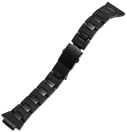 WAHRE Uhrenarmband Passend for Casio G-Shock DW5600 DW6900 GW-M5610 DW9600 Serie, Schwarzes Edelstahl-Kunststoff-Armband Mit Werkzeug