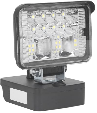 Tragbare LED-Arbeitsleuchte, 11–15 W, 1000–1200 Lm, Baustellenbeleuchtung, Lampenkopf aus Zinklegierung, Innen- und Außenbeleuchtung für Power X Change Series 18 V