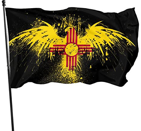 Hanging Flag 90X150cm New Mexico-Flagge Garten Fahnen Premium Fahne Durable Dekoration Flagge Für Feiertage Hof Paraden