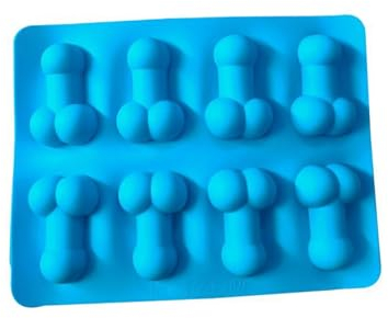 Moule en Silicone de Forme drôle Bac à Glaçons Cadeau Drole Moules à Chocolat pour gâteaux et pâtisseries Fantaisie Moules de Cuisson d'outils Humour d'artisanat en Sucre (Bleu)
