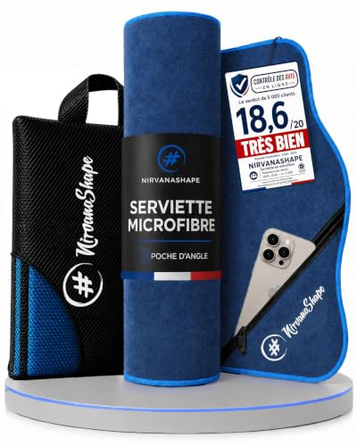 NirvanaShape Mikrofaser Handtuch, Microfaser Handtücher als Reisehandtuch, Strandtuch, Fitnesstuch, Sporthandtuch für Fitness, Strand M 120 x 60 cm