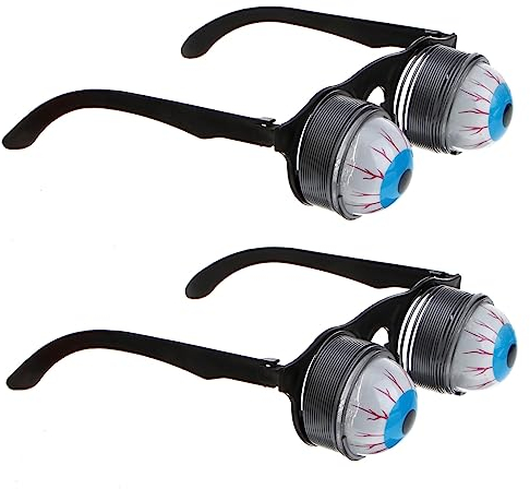 Vaguelly 2St Erwachsene lustige Brille knifflige Augapfelbrille Goo Goo Brille goo goo Augen Frühling Augapfel Brille Spielzeug Gläser Augapfel-Brille Brille aus Halloween Requisiten Kind