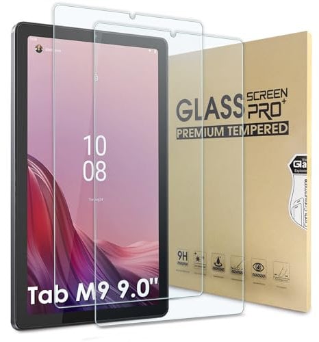 Bighan 2 Pack Screen Protector Compatible with Lenovo Tab M9 9, 9H Hardness Tempered Glass Film Clear Anti-Bubble Full Coverage foil