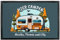 True Statements Camping Fußmatte „Hier CAMPEN“ personalisiert mit Wunschtext - für Innen & Außen - Geschenk für Campingfans Familien Reisen Camping-Freunde Geburtstag (35 x 50 cm)