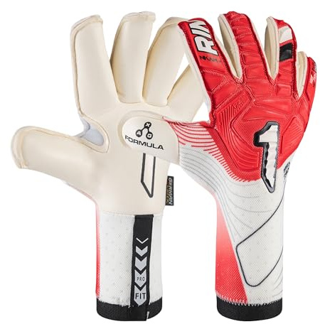 Rinat Nkam Pro Torwarthandschuhe, für Erwachsene, Weiß, Rot, Größe 9