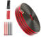 Piwaal 14AWG Spool 2.0mm² 25 ft Per Spool 14 Gauge 2Parallel Wire (Red 7.62M Black 7.62M) Bare Copper Wire for LED Strips/Bulbs/Lamps.