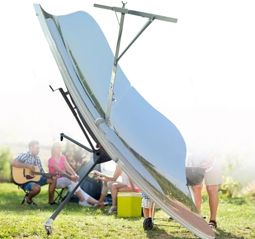 lwjunmm Fornello Solare a concentrazione parabolica Portatile Forno Solare Forno da Esterno Forno Solare da Forno a concentrazione Solare parabolico da 1500 W