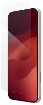 ZAGG Defence iPhone 15 Plus Glass Screen Protector, Impact Protection, Scratch Resistant, Smudgeproof, Clear