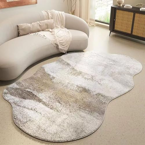 Teppiche Fürs Wohnzimmer, Flächenteppich Mit Unregelmäßiger Form, Fusselfreie Teppiche Fürs Schlafzimmer, Waschbare Teppiche