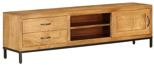 ShGaxin Meuble TV en bois de manguier massif 140 x 30 x 40 cm, meuble TV, meuble TV, meuble TV, meuble TV, meuble TV 246786