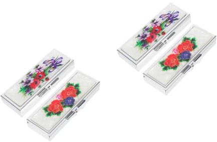 FRCOLOR 2 Sätze Pillendose Aus Edelstahl Uhr Abnehmer Spender Tragbar Medizin Einzel Geldbörse Fall Machen Cool Tasche Speicherorganisator Dosis Nagellack Fall Rostfreier Stahl 2 Stück * 2