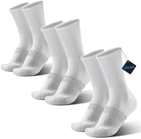 BRISIRA CoolMax Rennrad Fahrradsocken Radsocken Aero Kompression Socken Atmungsaktive Sportsocken Leichte Sommer Anti Blasen Pilling Schnelltrocknend, 3 Paar Größe 35-51
