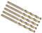 PATIKIL 3mm Drill Bit, Jobber Straight Shank M35 Cobalt 5% High-Speed Steel 135° Gold Finish for Stainless Steel Hard Metal - 5 Pack