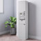 Tall Bathroom Cabinet with 8 Shelves & 2 Doors - Slim Freestanding Storage Unit (170x35x29cm) | Space-Saving White Organiser for Bathroom, Hallway & Living Room