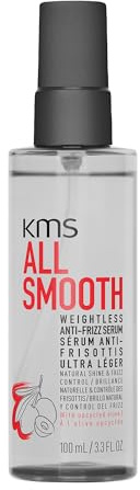 KMS ALLSMOOTH Weightless Anti-Frizz Serum für feines Haar, um Frizz und abstehende Härchen schwerelos zu bändigen, Anti-Frizz, Glanz, upgecycelte Olive, ohne Silikone, vegane Formulierung,100ml