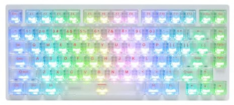 IROK MG75MAX Kabelgebundene Magnetschalter-Tastatur mit 81 Tasten, 256 kHz Einzeltasten-Scanrate, PCB-Nano-Beschichtung, wasserdicht, Hall-Effekt, 8 kHz/ARGB/CNC-Aluminium-Gaming-Tastatur (weiß)