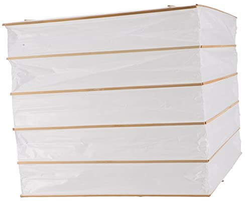 Weißer Lampenschirm aus Papier, Faltbar, Dekorativ | Papier und Holz, Weiche Lichtstreuung, Schützt Augen, mit Haken und Öffnung