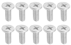 HSSDTECH TV Monitor Computer Stand Mounting Screws - Phillips Head M4 x 10mm Machine Screws (10pcs)