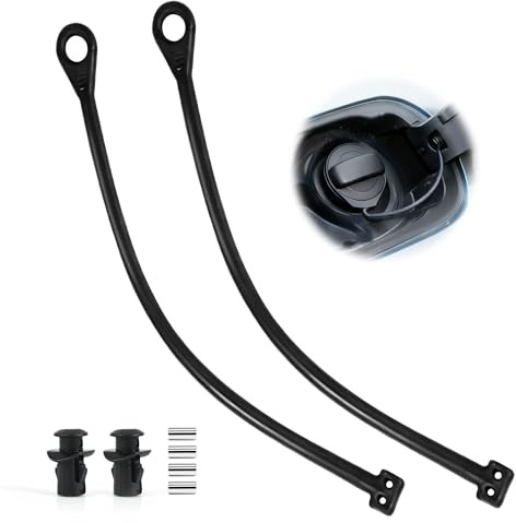 2 Stück Tankdeckel Halteband mit 2 Clips für defekte Halterungen, Kraftstofftankleitung Kompatibel mit VW Audi Golf Passat A4 A6 Octavia Passat Mercedes Benz und BMW, Kraftstoffkappe Gummihalterband