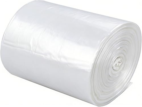 Xeabia 50 L Clear Bin Bags, Trash Bin Liners, Waste Rubbish Bags, 90 Bags | Transparent Plastic Refuse Sacks