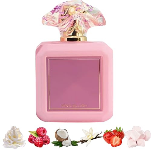 3Stück Pink Blush Parfum für Damen - Marshmallow Süßer Eau de Parfum Duft mit Erdbeere, Orange & Zucker, Langhaltend, 100 ml Flakon, Elegantes Geschenk Damen Valentinstag ﻿ (Baumwollzuckerduft-1Stück)