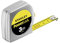 Stanley Bandmass Powerlock (3 m Länge, 12,7 mm Bandmassbreite, verchromtes Metallgehäuse, Gürtelclip) 0-33-218, Schwarz, Silber
