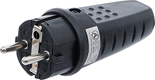 BGS Diy 80761 | Industrie-Stecker | 16 A / 250 V | Mit Gummischutztülle