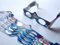 5 Stück HoloSpex 3D Brille Santa Claus, Sankt Nikolaus, Weihnachtsmann, Weihnachten (Happy Eyes, Holiday Specs) / Weihnachtsbrille, Effektbrille, Partybrille, Spaßbrille