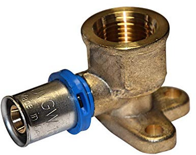 EasyPRESS Pressfitting Wandscheibe DVGW für Mehrschichtverbundrohr u. PE-RT (Pressprofil: TH - Kontur) in (Wandscheibe 78mm 16 x 1/2)