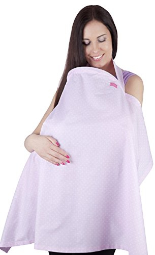 Mija - Halstücher zum Stillen/Stillen Abdeckung/Stillcape/Stilltuch 100% Baumwolle 4010 (Hellrosa)